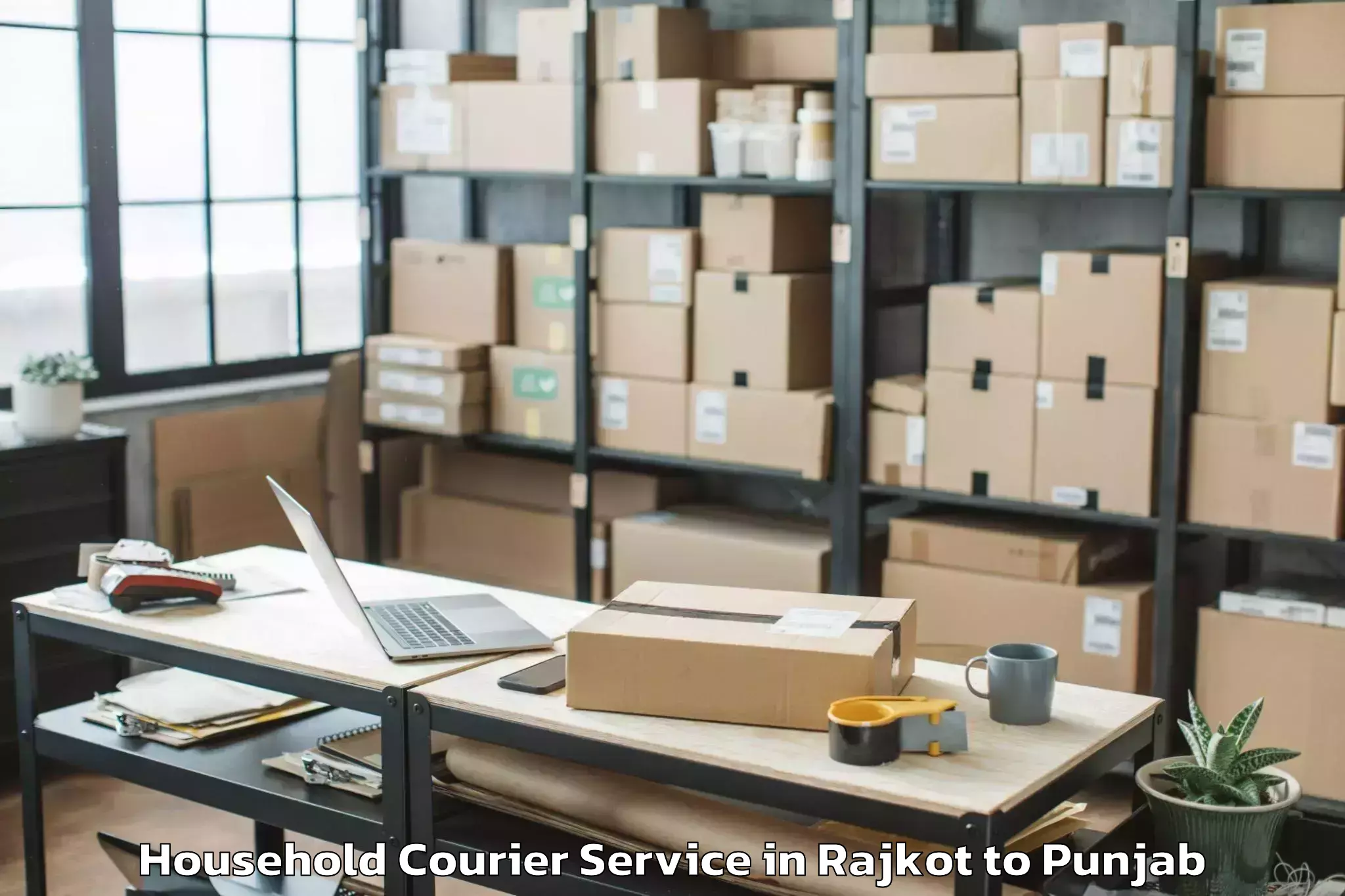 Trusted Rajkot to Guru Kashi University Talwandi Household Courier